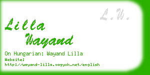 lilla wayand business card